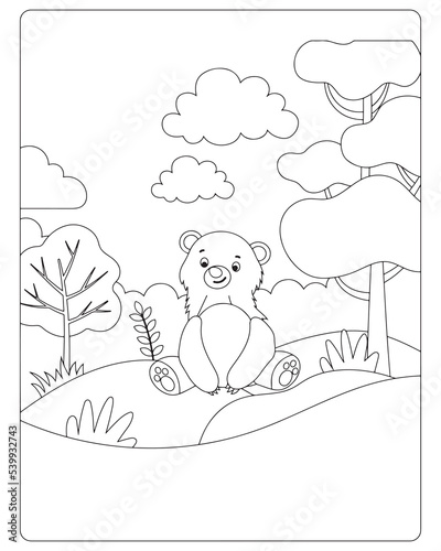 Autumn Coloring Pages for kids. Fall black and white art for KDP.  Thanksgiving coloring page art. Book page for adult. Black and white. 