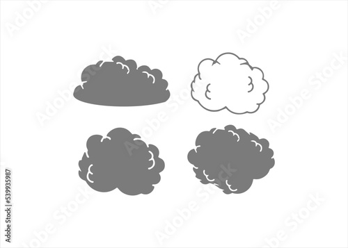 set smoke cloud logo design