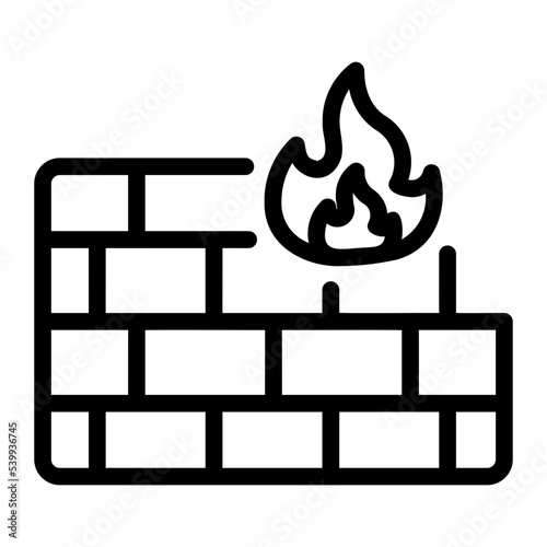 firewall line icon