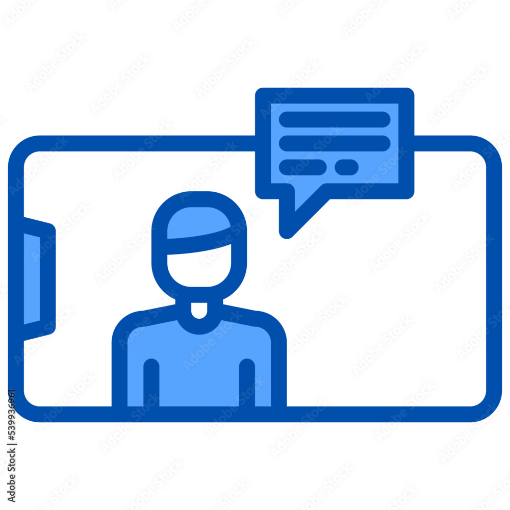 Video call filled outline icon Video call filled outline icon