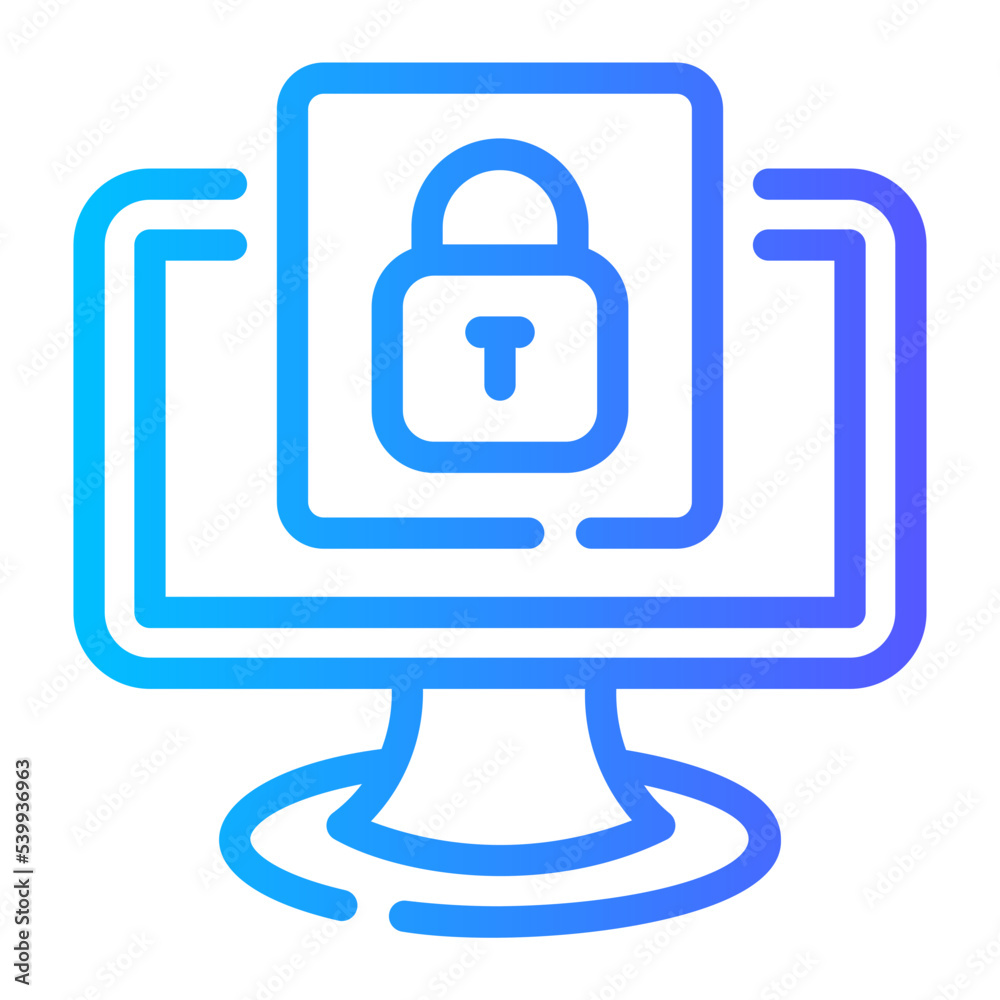 secure data gradient icon secure data gradient icon