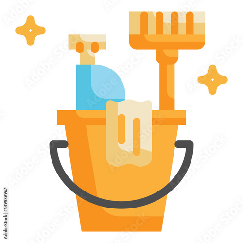 mob wash clean flat icon