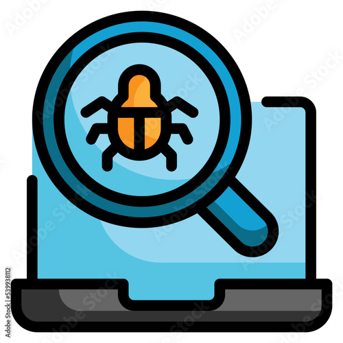 software error bug malware filled outline icon