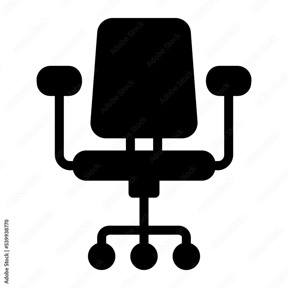 desk chair glyph icon desk chair glyph icon