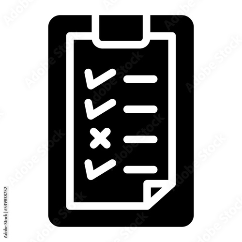 cheklist glyph icon