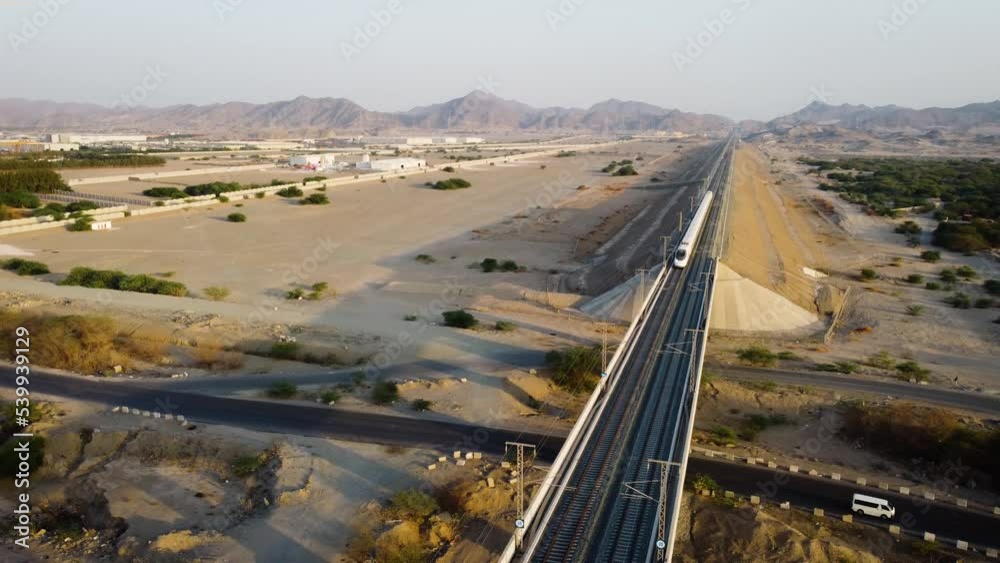 Bullet train from Jeddah to Mecca in Saudi Arabia. Made by Spanish people for middle east