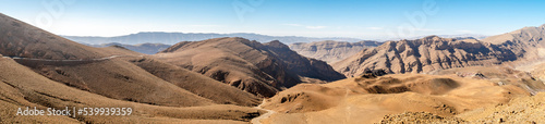 Panoramic view at the Atlas Mountains near Toumliline in Morocco