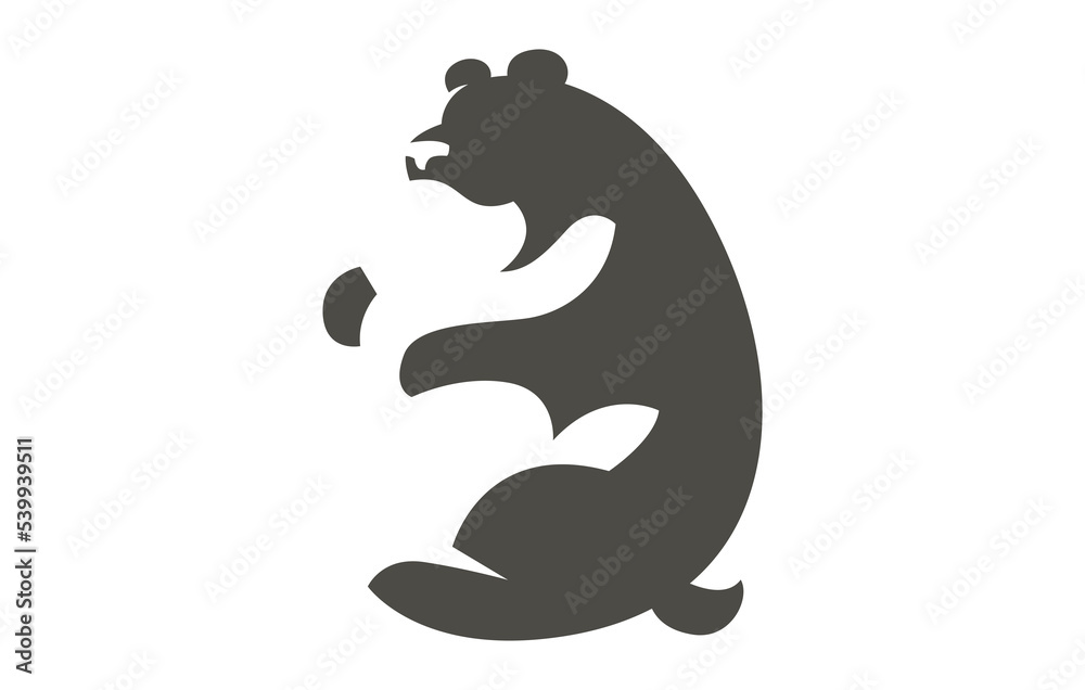 Bear Hugs Cubs Negative Space Logo Design Template Bear Hugs Cubs Negative Space Logo Design Template