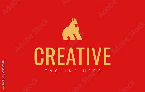 Gorilla King Logo Design Template