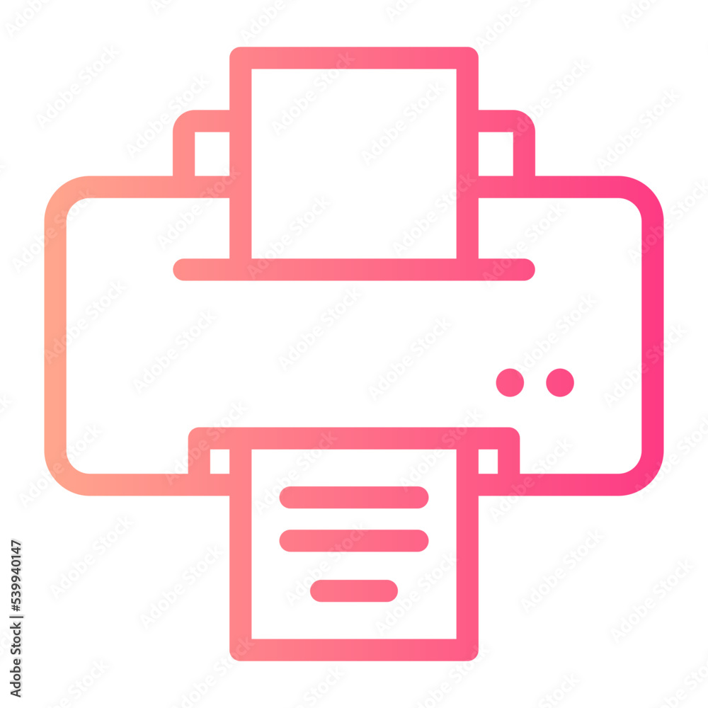 printer gradient icon