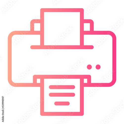 printer gradient icon