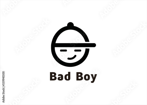bad boy logo hat face