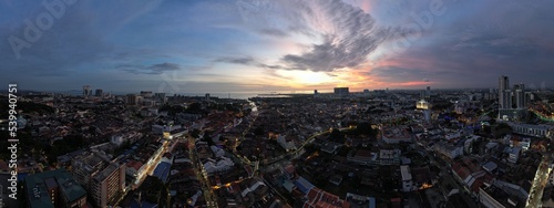 Malacca, Malaysia - October 16, 2022: Aerial View of the Malacca River Cruise © Julius