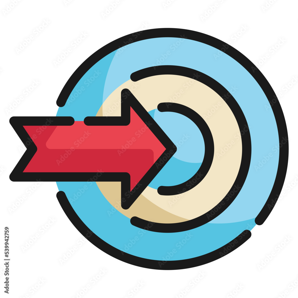 marketing arrow target focus filled outline icon marketing arrow target focus filled outline icon