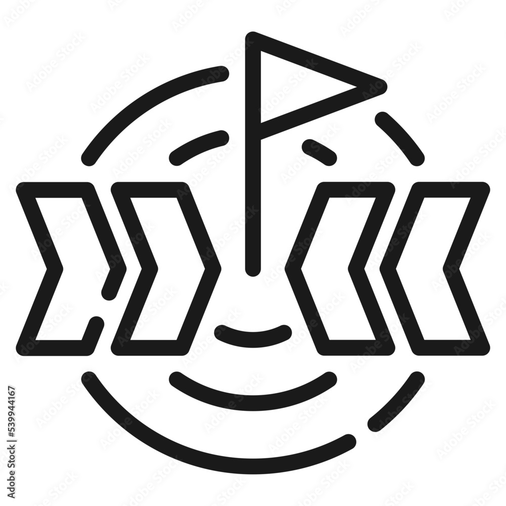 arrow target flag focus simple line icon arrow target flag focus simple line icon