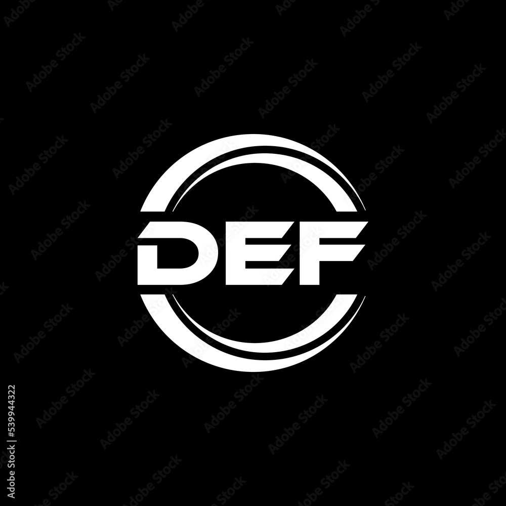 DEF letter logo design with black background in illustrator, vector logo modern alphabet font overlap style. calligraphy designs for logo, Poster, Invitation, etc. DEF letter logo design with black background in illustrator, vector logo modern alphabet font overlap style. calligraphy designs for logo, Poster, Invitation, etc.