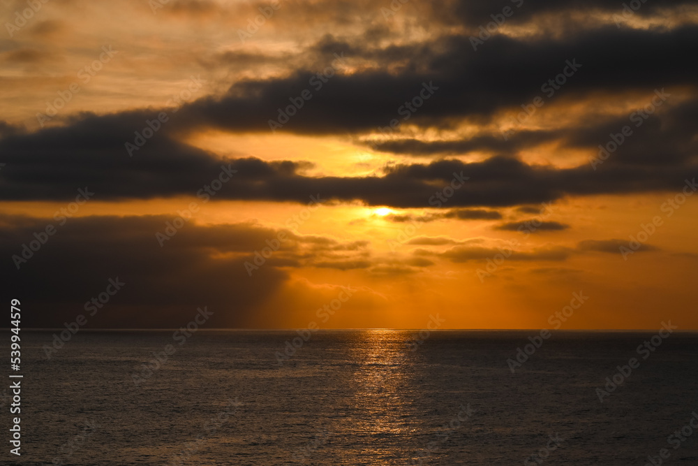 Sunset over Pacific from El Segundo Beach