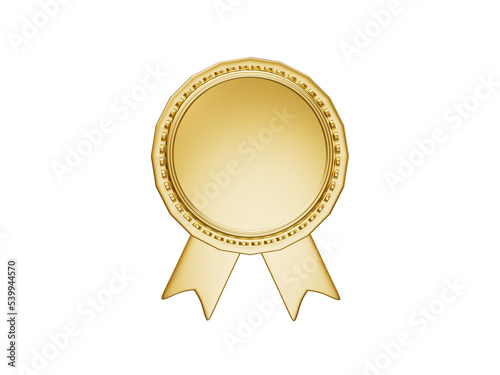 Wallpaper Mural Gold color best award ribbon badge icon 3d render illustration Torontodigital.ca