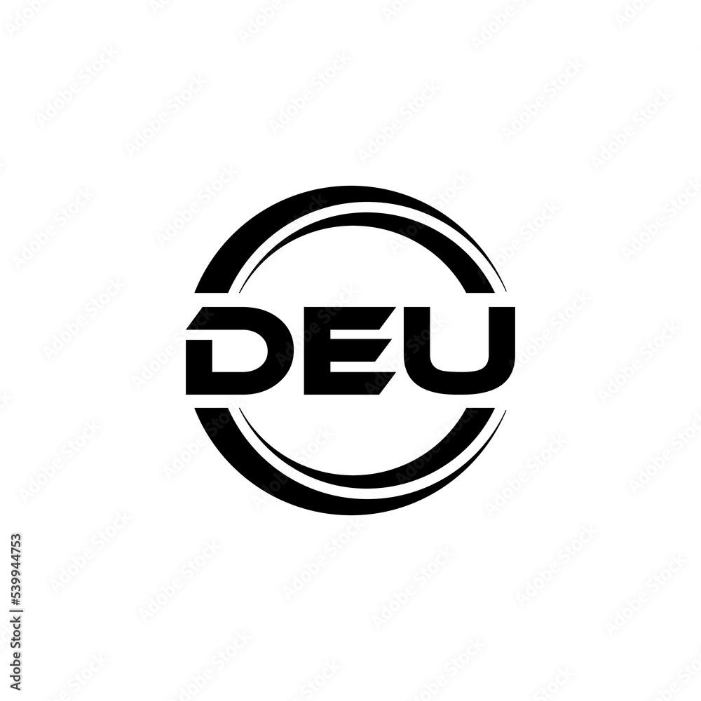 DEU letter logo design with white background in illustrator, vector logo modern alphabet font overlap style. calligraphy designs for logo, Poster, Invitation, etc. DEU letter logo design with white background in illustrator, vector logo modern alphabet font overlap style. calligraphy designs for logo, Poster, Invitation, etc.