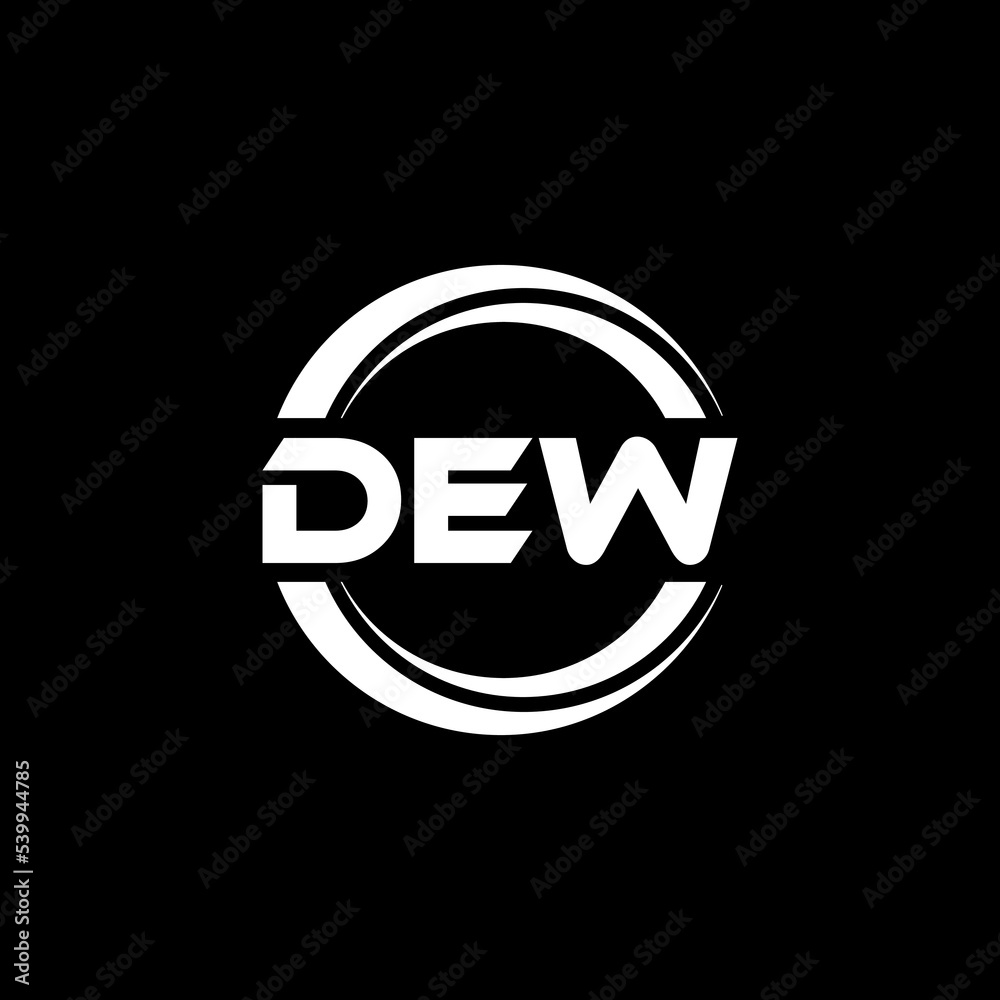 DEW letter logo design with black background in illustrator, vector logo modern alphabet font overlap style. calligraphy designs for logo, Poster, Invitation, etc. DEW letter logo design with black background in illustrator, vector logo modern alphabet font overlap style. calligraphy designs for logo, Poster, Invitation, etc.