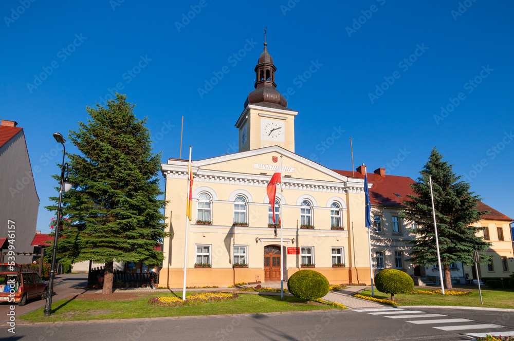 Naklejka premium Town hall in Babimost, Lubusz Voivodeship, Poland