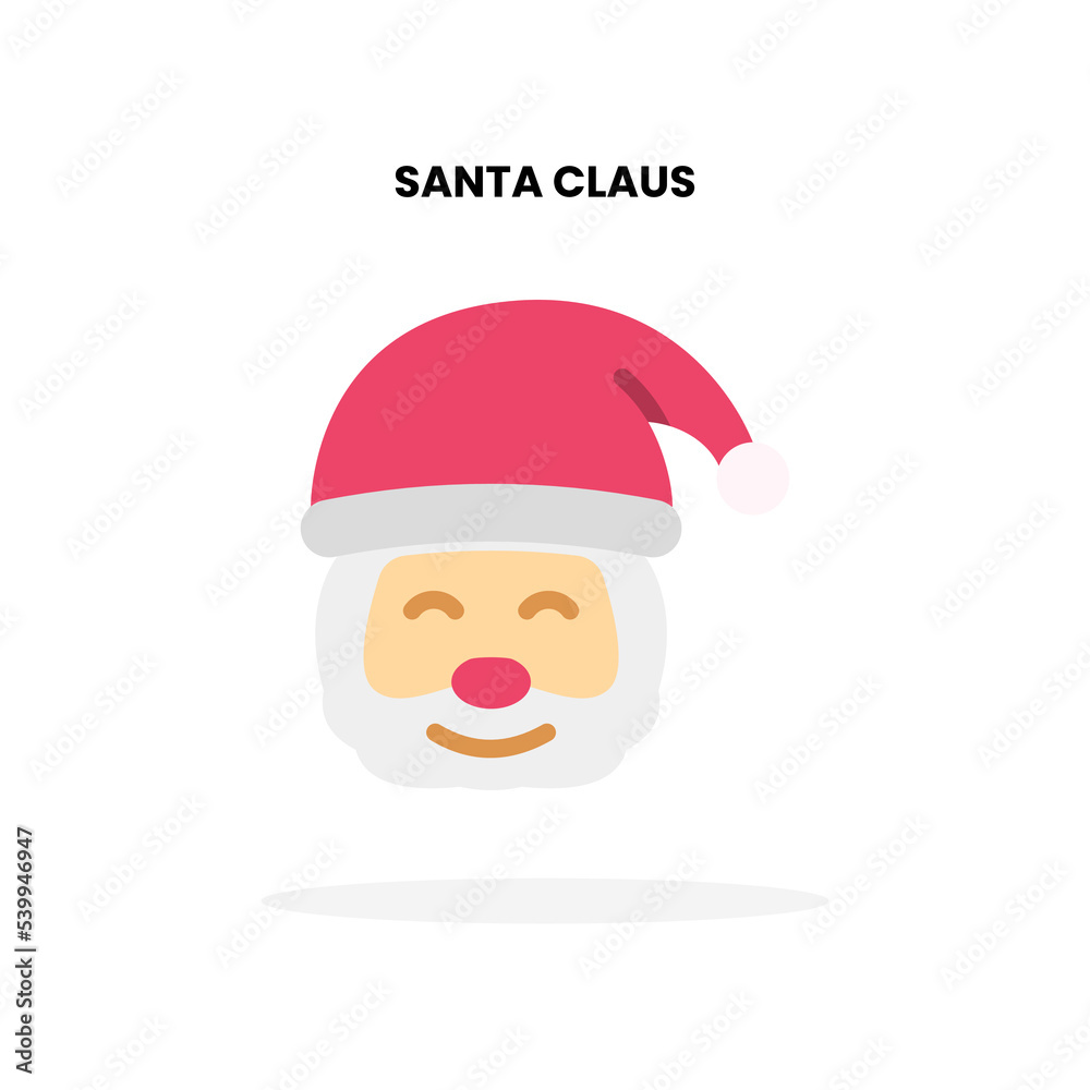 Santa Claus flat icon. Vector illustration on white background. Can used for digital product, presentation, UI and many more. Santa Claus flat icon. Vector illustration on white background. Can used for digital product, presentation, UI and many more.