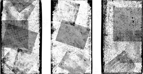 Social media covers with tiny roughen border frames. . grunge style . Post frame stories templates.  Layout for promotion .Media banner .Vector