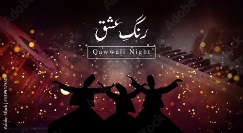 Qawwali background. 3d rendering illustration
