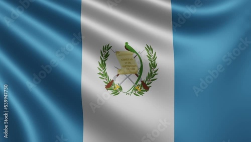Guatemalan flag waving in the wind, video of the national flag of Guatemala in 3d, in 4k resolution. High quality 4k footage photo