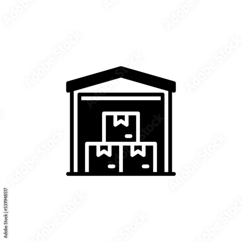 warehouse glyph icon