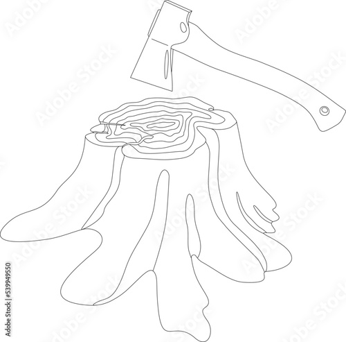 Deforestation. Trees Stump and Deforestation Background , Forest and Environment, Global Warming. cutting down trees, environmental pollution and ecological problems. Landscape of dead nature with cut