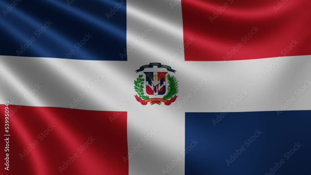 Flag of the Dominican Republic fluttering in the wind, national flag video Dominican Republic in 3d, in 4k resolution. High quality 4k footage Flag of the Dominican Republic fluttering in the wind, national flag video Dominican Republic in 3d, in 4k resolution. High quality 4k footage