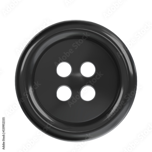 3d rendering illustration of a clothing button