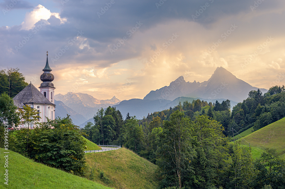 Maria Gern view to Watzmann Maria Gern view to Watzmann