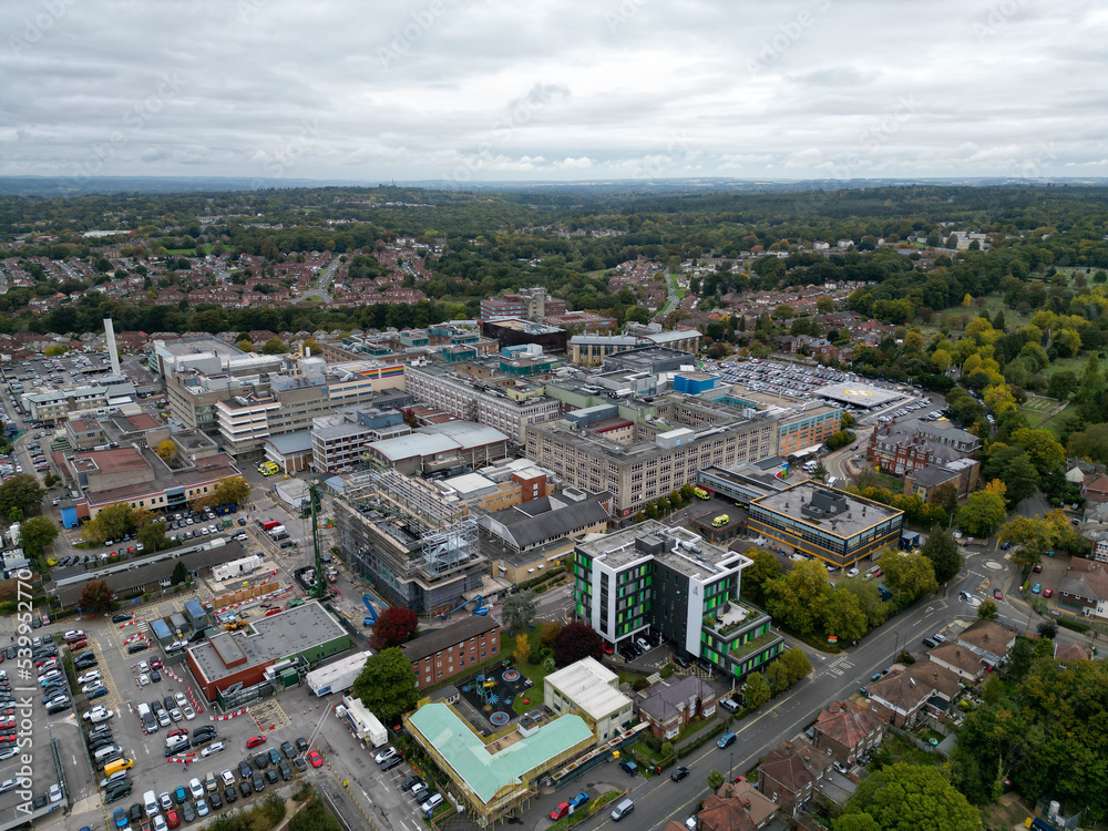 Southampton General Hospital, Aerial View, Landscape. 