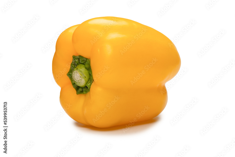 Yellow bell pepper isolated on white background. Yellow bell pepper isolated on white background.