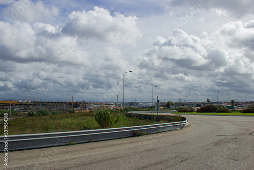 Zona portuaria de Aveiro, Gafanha da Nazaré, municipio de Ilhavo, vista parcial, Aveiro portugal. 20 de outubro de 2022.