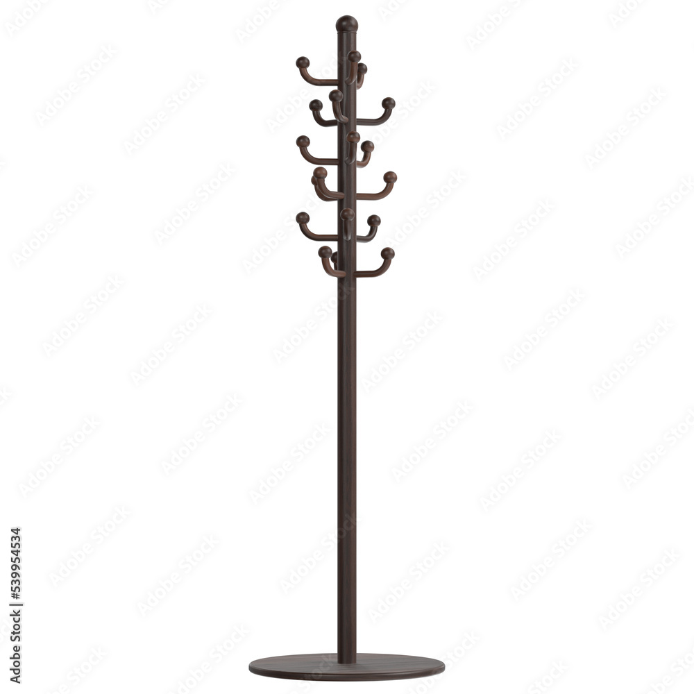 3d rendering illustration of a coat stand 3d rendering illustration of a coat stand