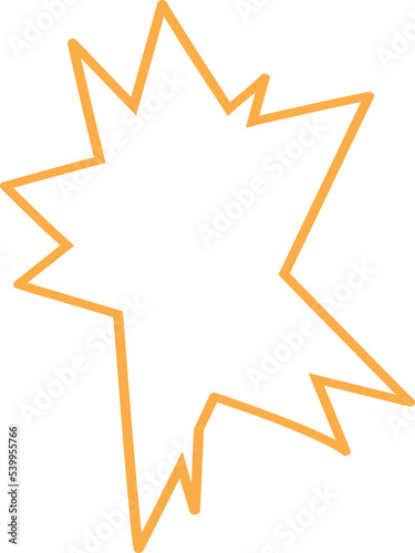 yellow burst. Star for sales in line art. vector Illustrator.