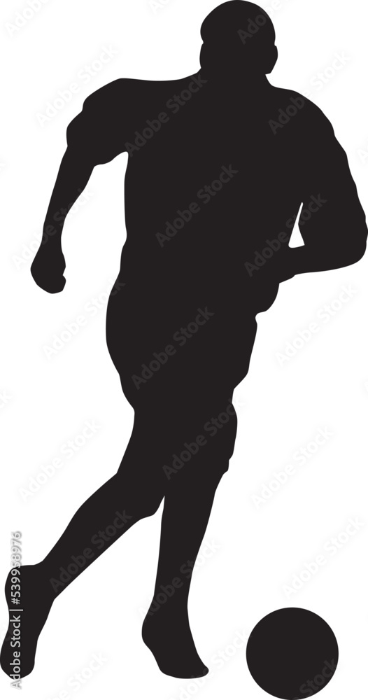 Obraz premium silhouette of people playing football soccer