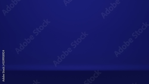 Dark blue room with gradient blue abstract background for display product