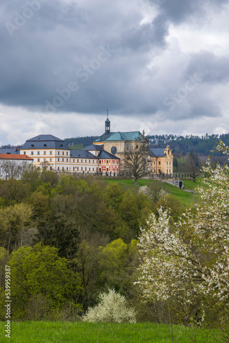 Kuks hospice with baroque decoration, Eastern Bohemia, Czech Republic photo
