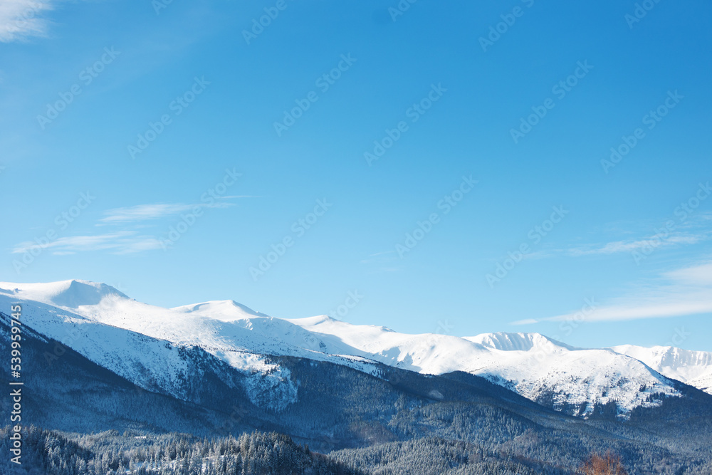 mountain landscape in the winter mountain landscape in the winter