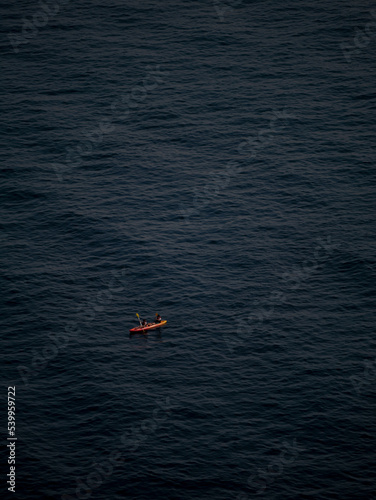 canoe in the sea