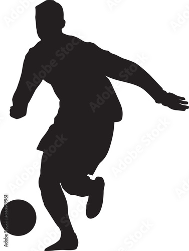 silhouette of people playing football soccer