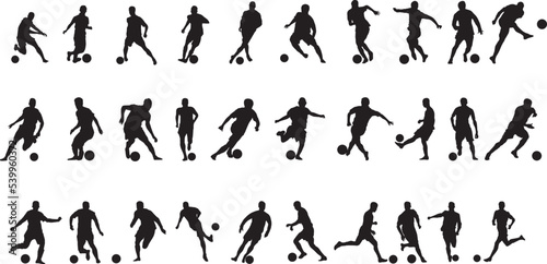 Wallpaper Mural silhouette of people playing football soccer Torontodigital.ca