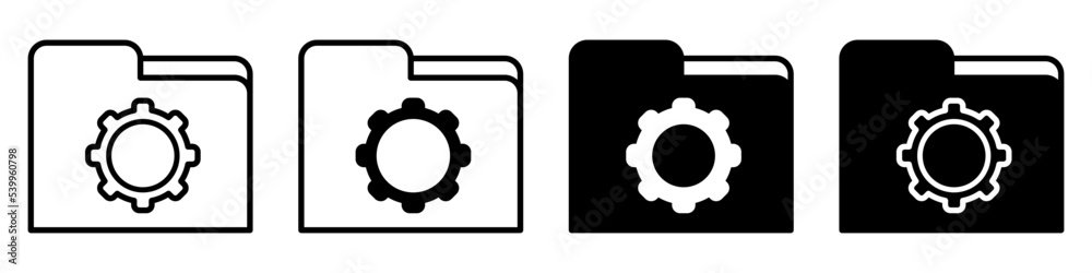 Setup icon vector set. Settings illustration sign collection. customization symbol.