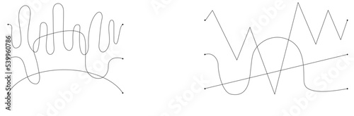 Vector path, snake, path. Find a path, reach the end. Find a suitable line, track. Task for children, unravel the paths.