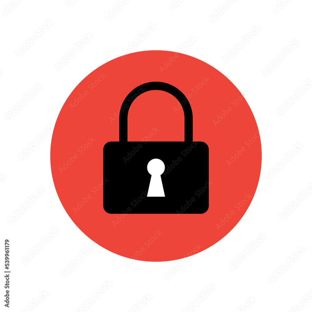 Lock icon red isolated.Abstract Icon.Business,money and people icon illustration isolated on white background many uses for advertising, book page, paintings, printing, mobile wallpaper, mobile Lock icon red isolated.Abstract Icon.Business,money and people icon illustration isolated on white background many uses for advertising, book page, paintings, printing, mobile wallpaper, mobile