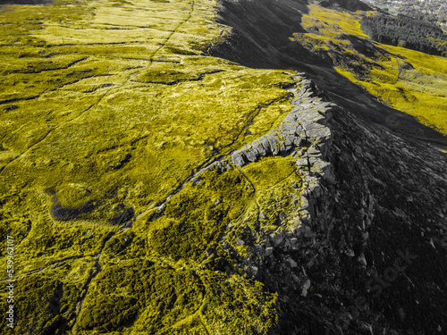 Drone Photography above Indians Head in Greenfield, Saddleworth photo